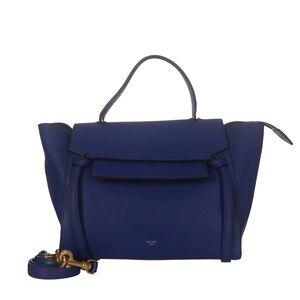 ♥️Celine Blue Mini Belt Leather Handbag♥️